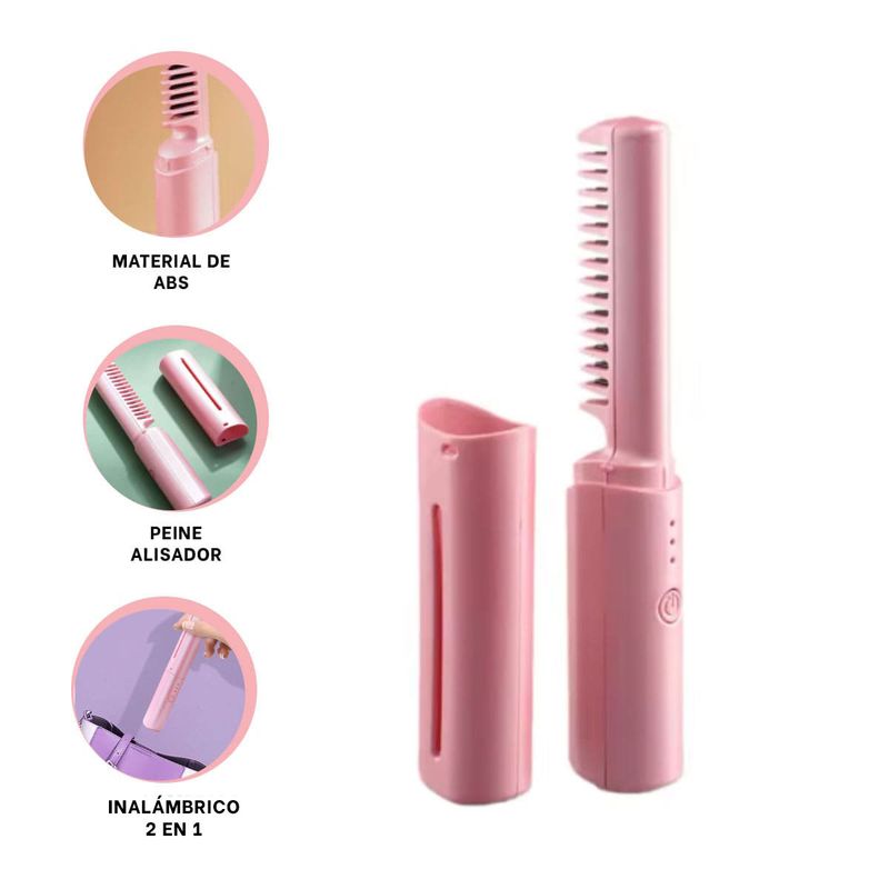 GENERICO - Pack6 Cepillo Moderno Portable para Alisados en Rosado