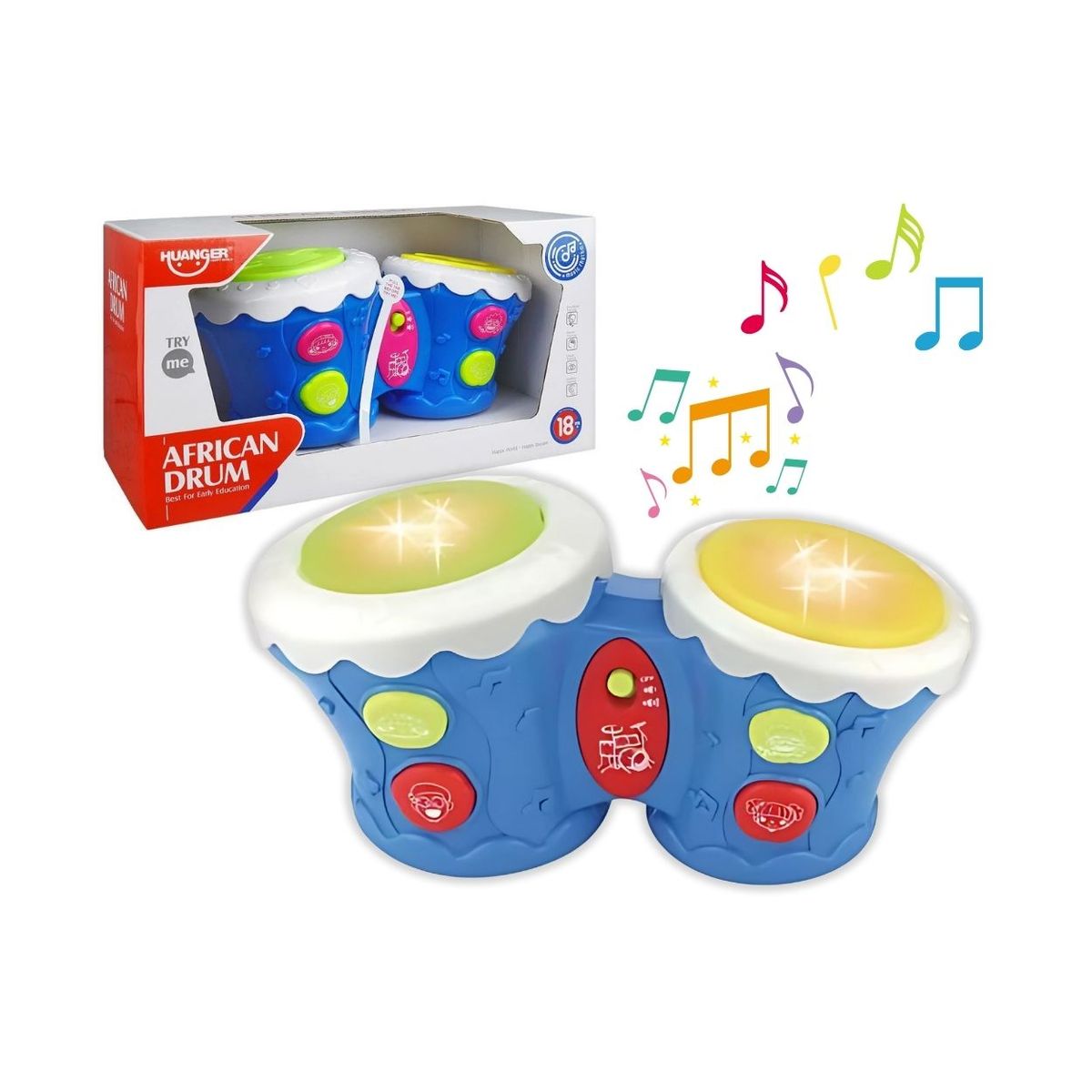 GENERICO - Juguete Musical Mini Tambor Doble Huanger para Bebé Niño