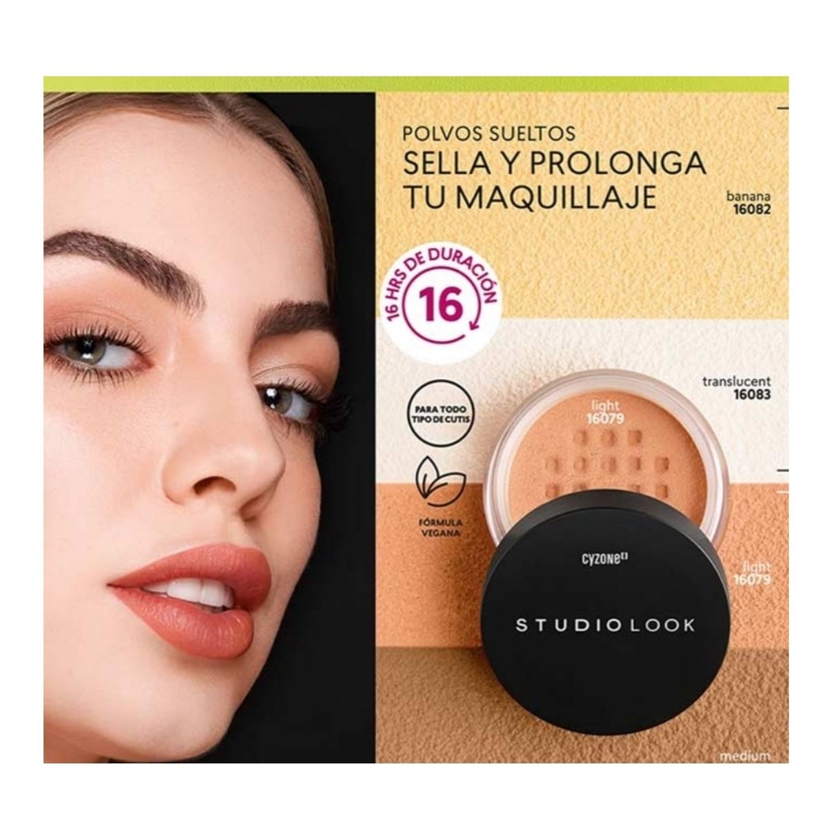 CYZONE - POLVOS SUELTOS TRANSLÚCIDOS mate larga duración studio look