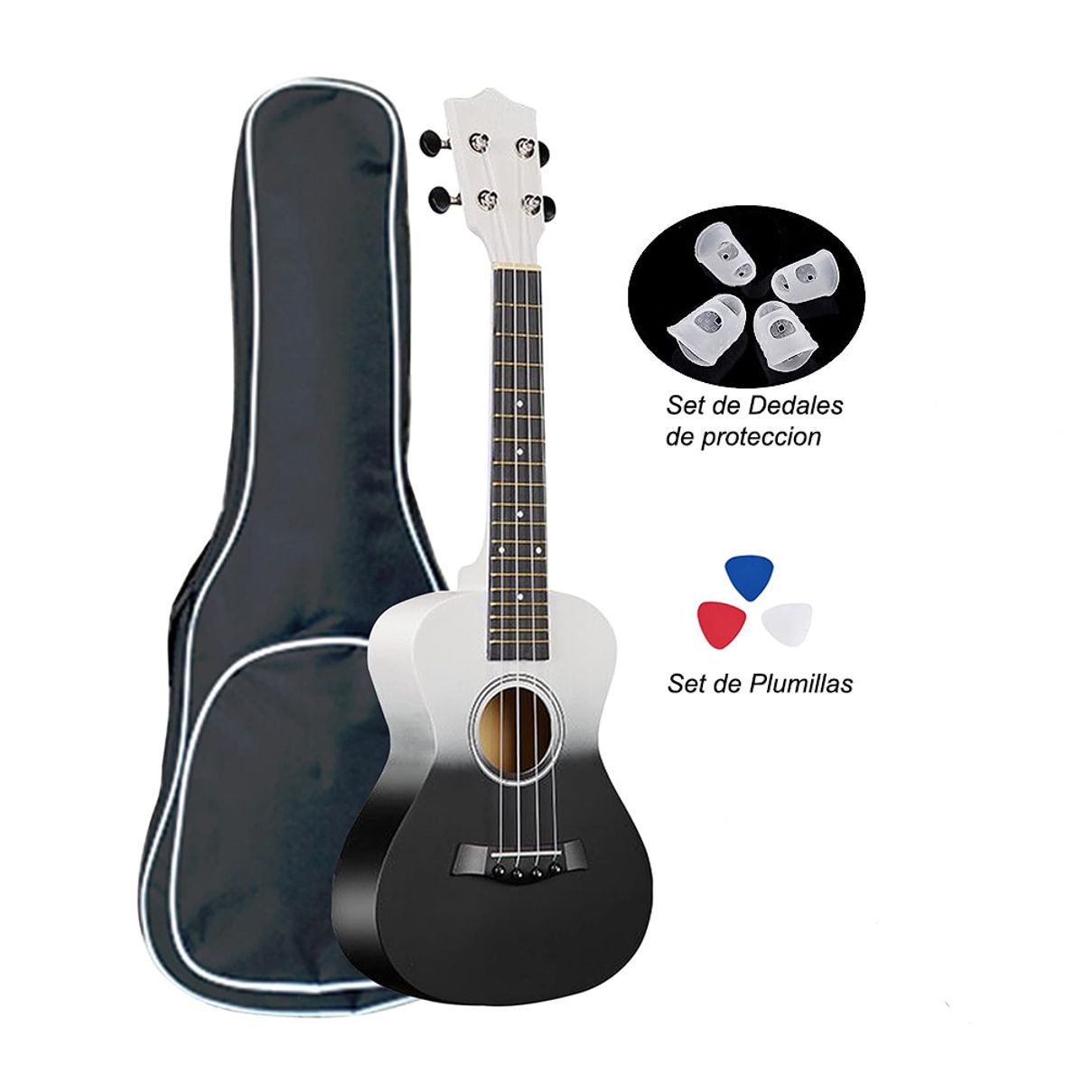 GENERICO - UKELELE CONCIERTO BLACK & WHITE