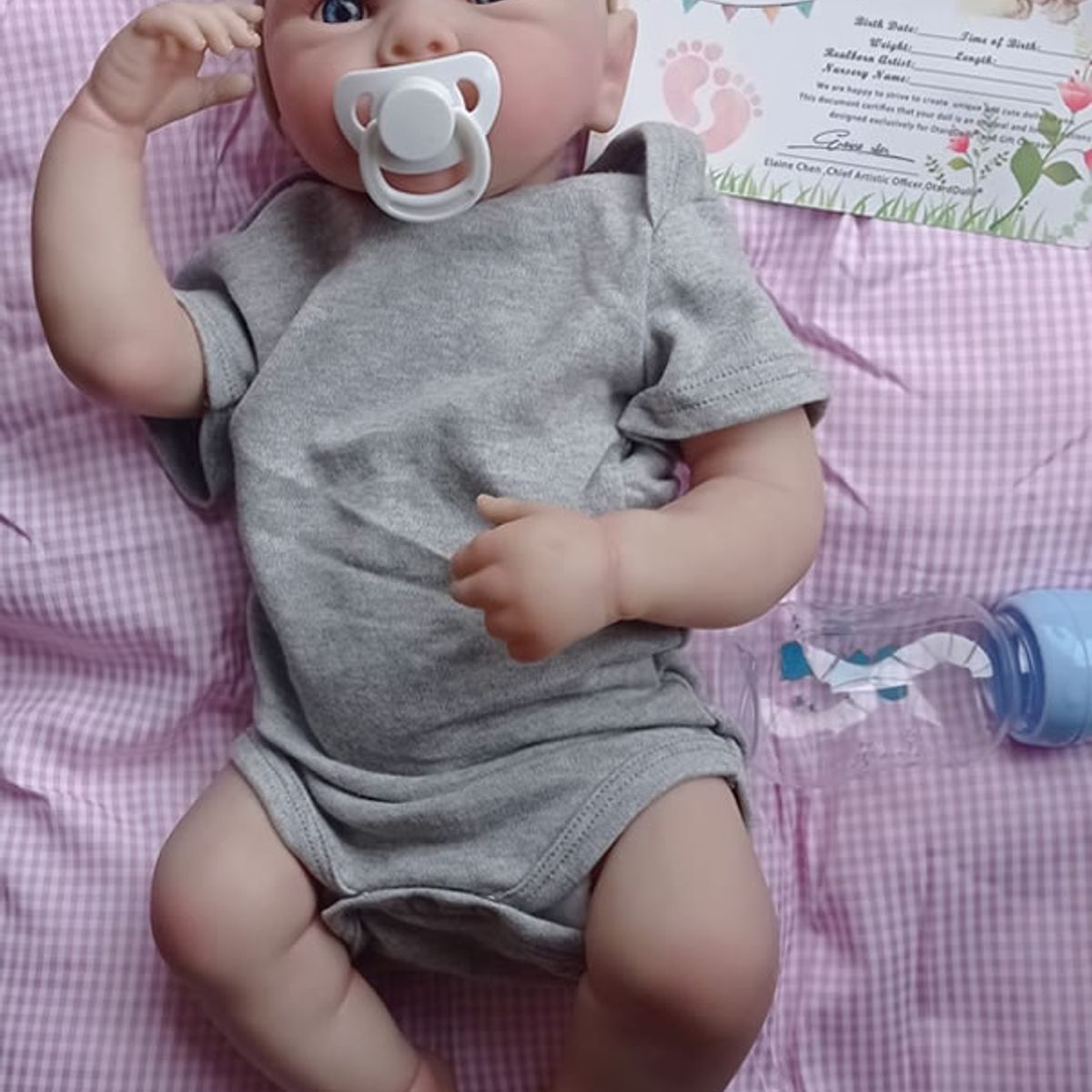 GENERICO - Bebe Reborn Vinilo de Silicona Cuerpo Entero 48 cm