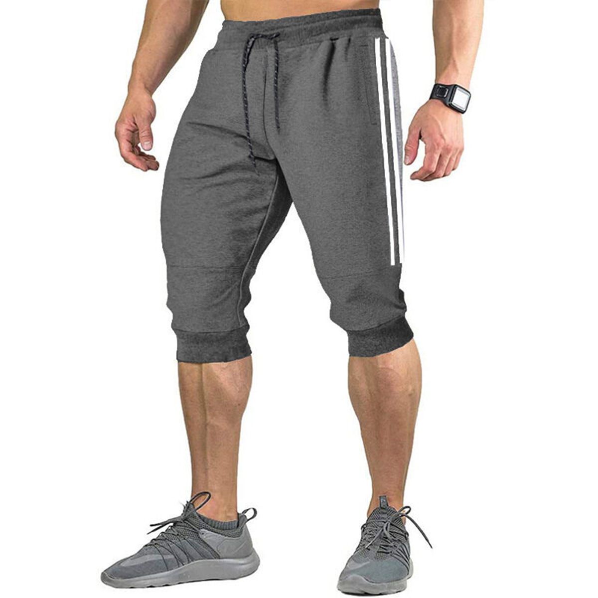 ZIMRAHYG - Pantalones Cortos Deportivos Con Rayas Laterales Hombre