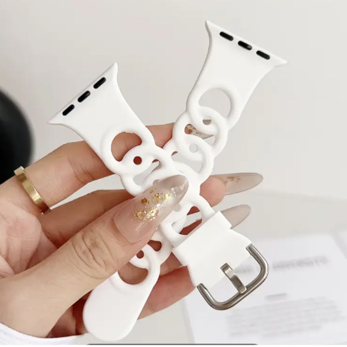 GENERICO - Correa Soft Trenzada para Apple Watch 42mm - Blanco