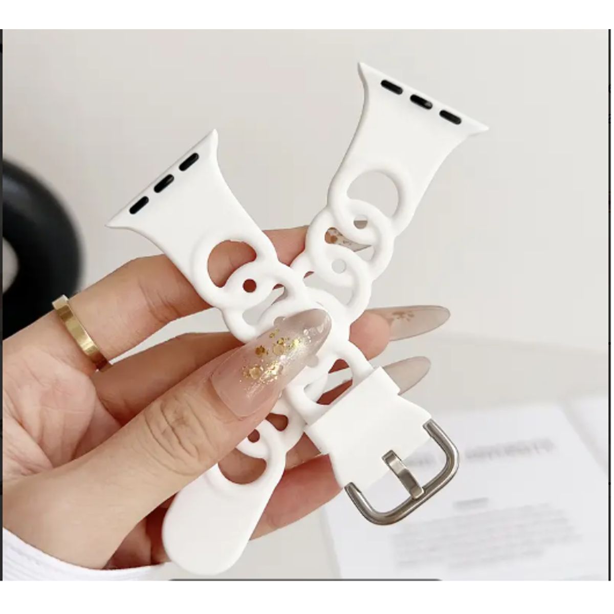 GENERICO - Correa Soft Trenzada para Apple Watch 42mm - Blanco