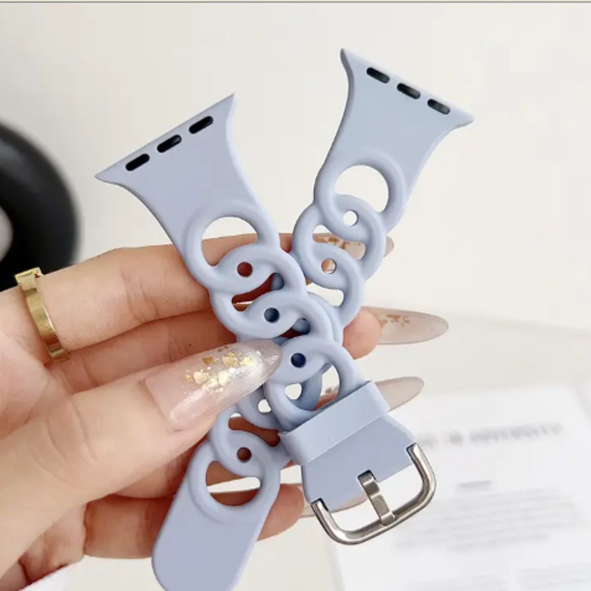 GENERICO - Correa Soft Trenzada para Apple Watch 38mm - Azul Cielo