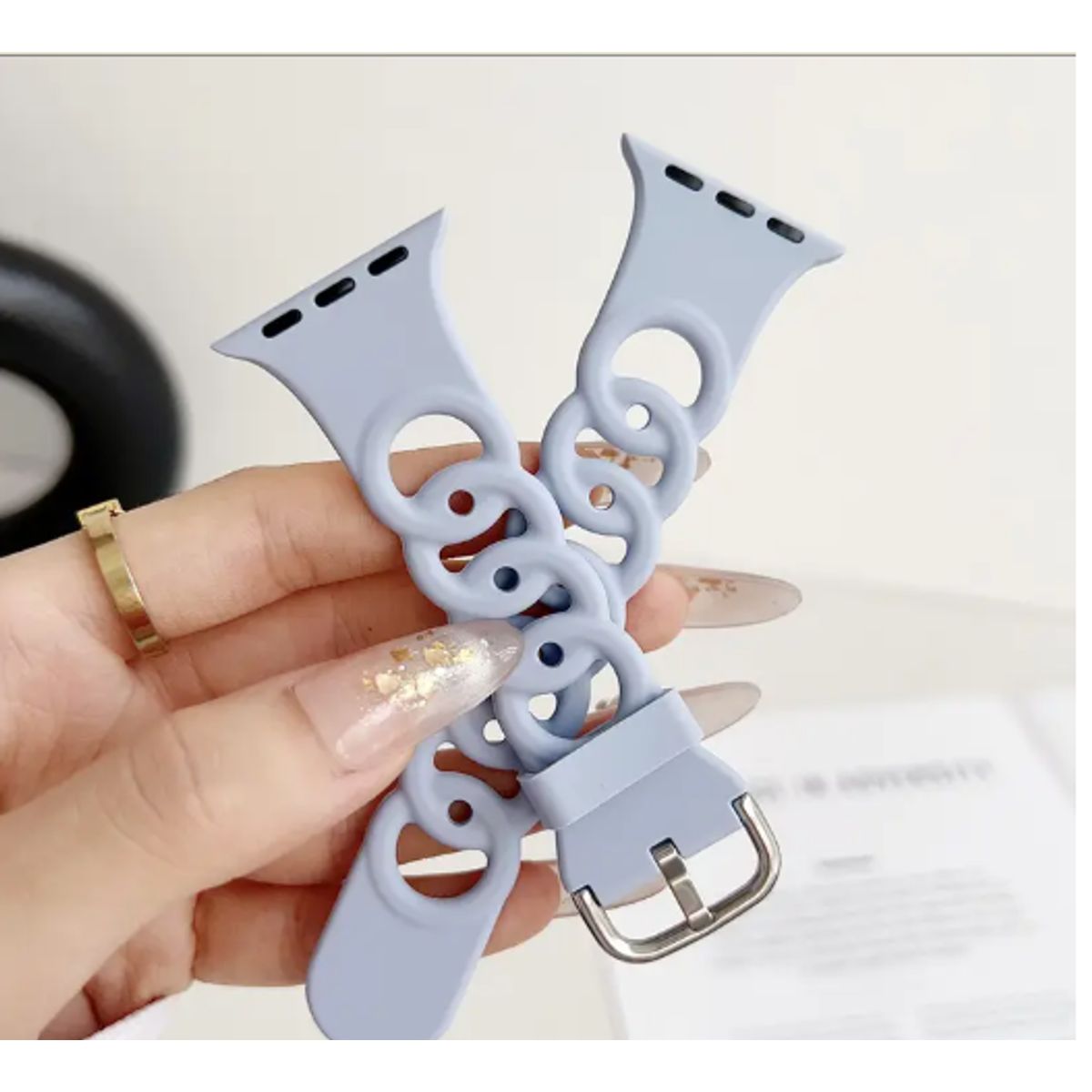 GENERICO - Correa Soft Trenzada para Apple Watch 38mm - Azul Cielo