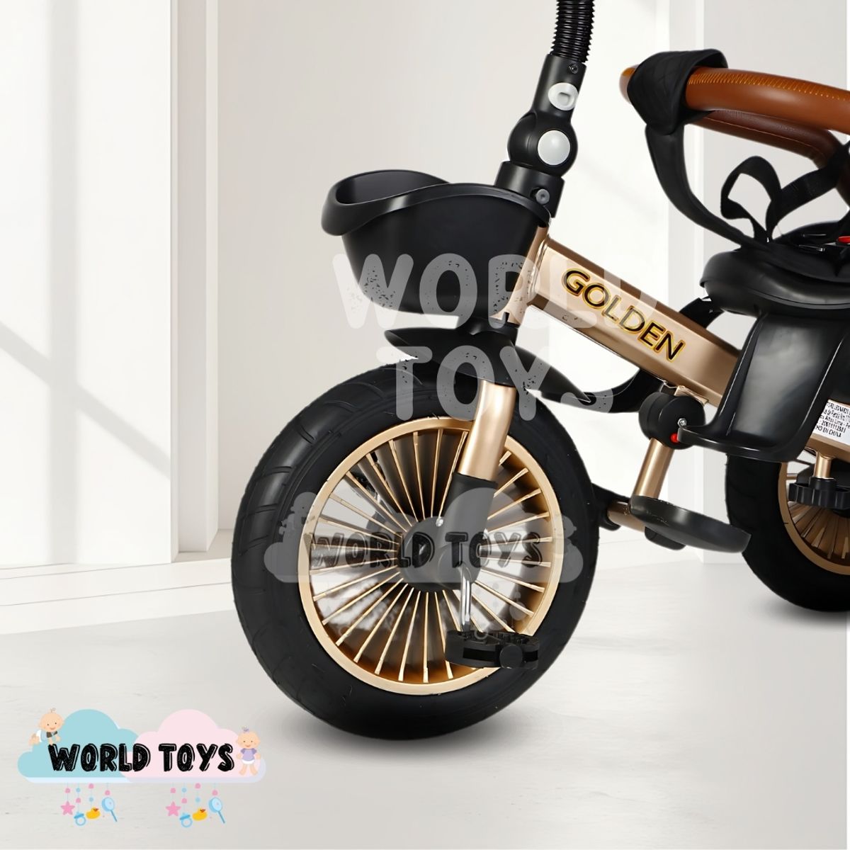 KIDS - Triciclo Guiador 3 En 1 «GOLDEN II NEW COLLECTION» USB Black