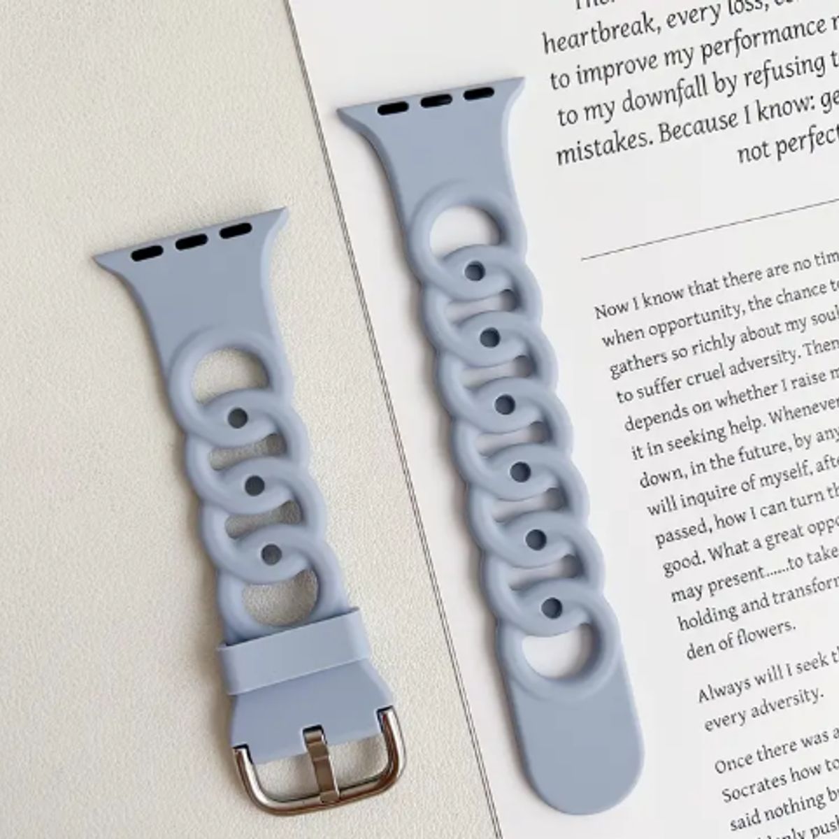 GENERICO - Correa Soft Trenzada para Apple Watch 45mm - Azul Cielo