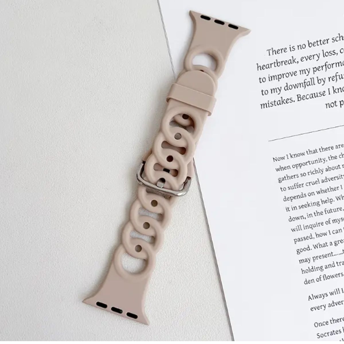 GENERICO - Correa Soft Trenzada para Apple Watch 45mm - BEIGE