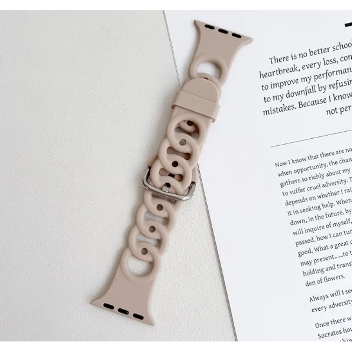 GENERICO - Correa Soft Trenzada para Apple Watch 45mm - BEIGE