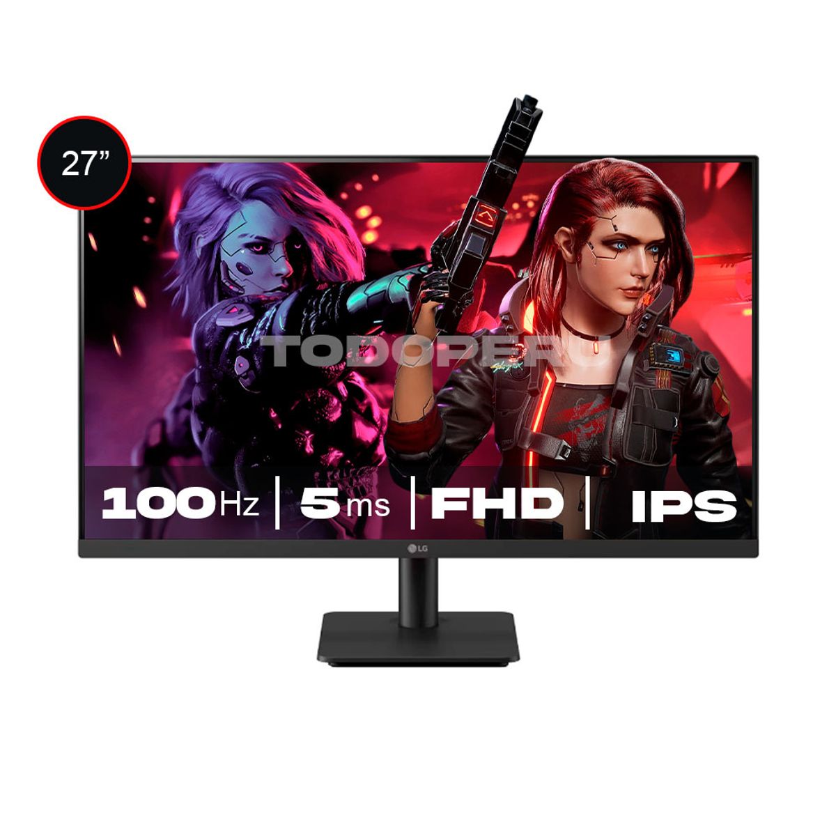 LG - Monitor LG 27MS500-B 27 FHD IPS 1920x1080 HDMI x2  Headphones-Out x1