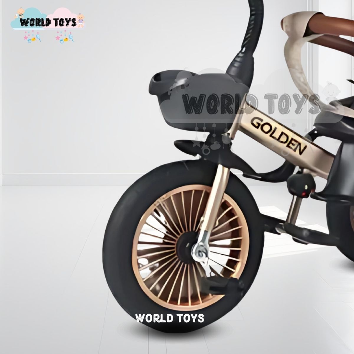 KIDS - Triciclo Guiador Giratorio Voyage «GOLDEN II NEW» Beige