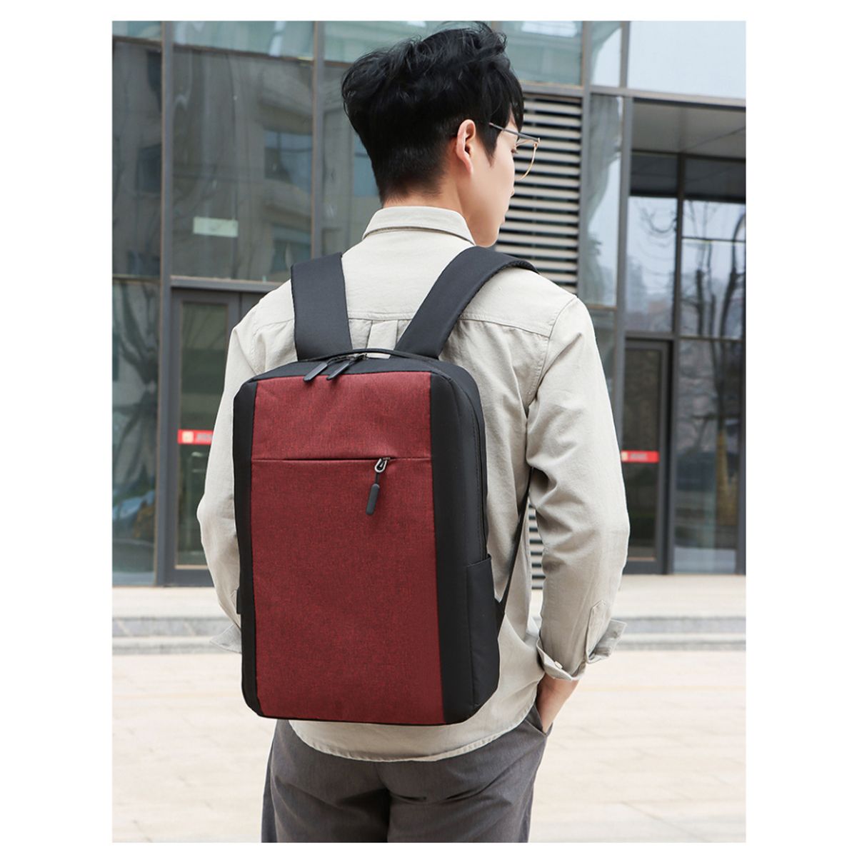 GENERICO - Mochila Porta Laptop 3 en 1 para Hombre con Puerto USB