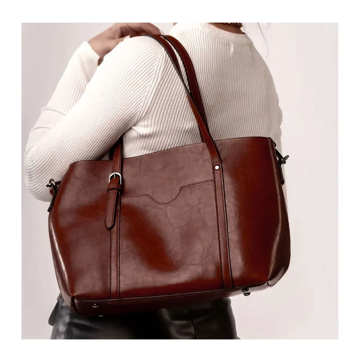 GENERICO - Cartera Ejecutiva Elegante Cuero Pu