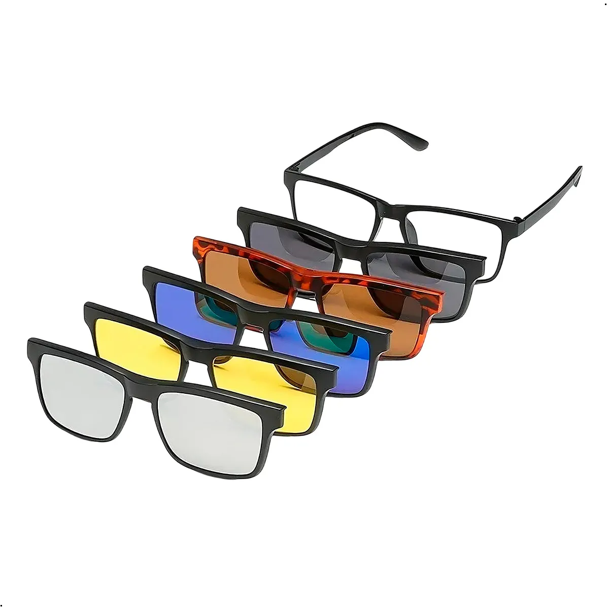 GENERICO - Lentes De Sol Polarizado Magnetico Proteccion Uv 6 En 1