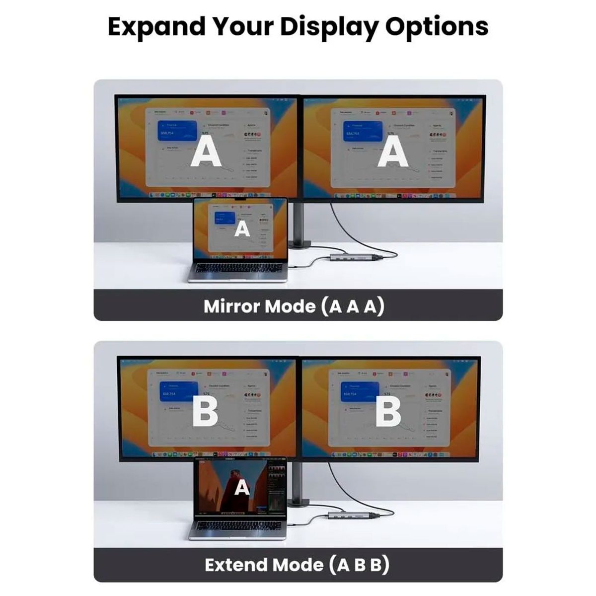 UGREEN - UGREEN Hub USB-C 10 en 1 4K HDMI VGA Ethernet y 100W PD CM498 - 15601