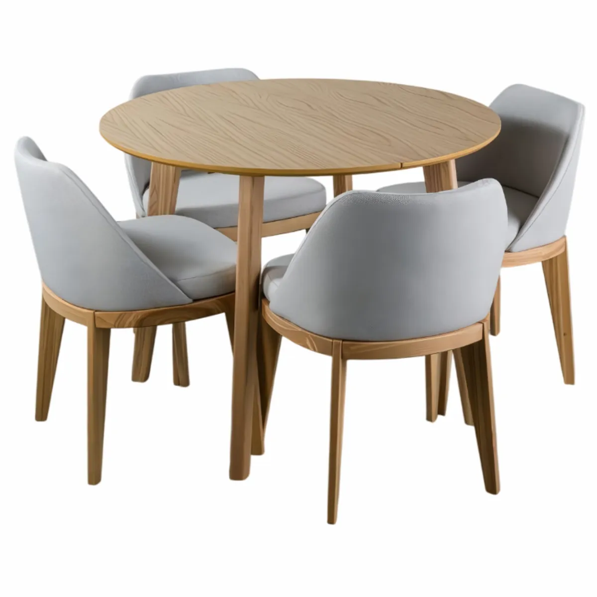 STIL NOVO - JUEGO DE COMEDOR 4 SILLAS SAMANTHA GRIS