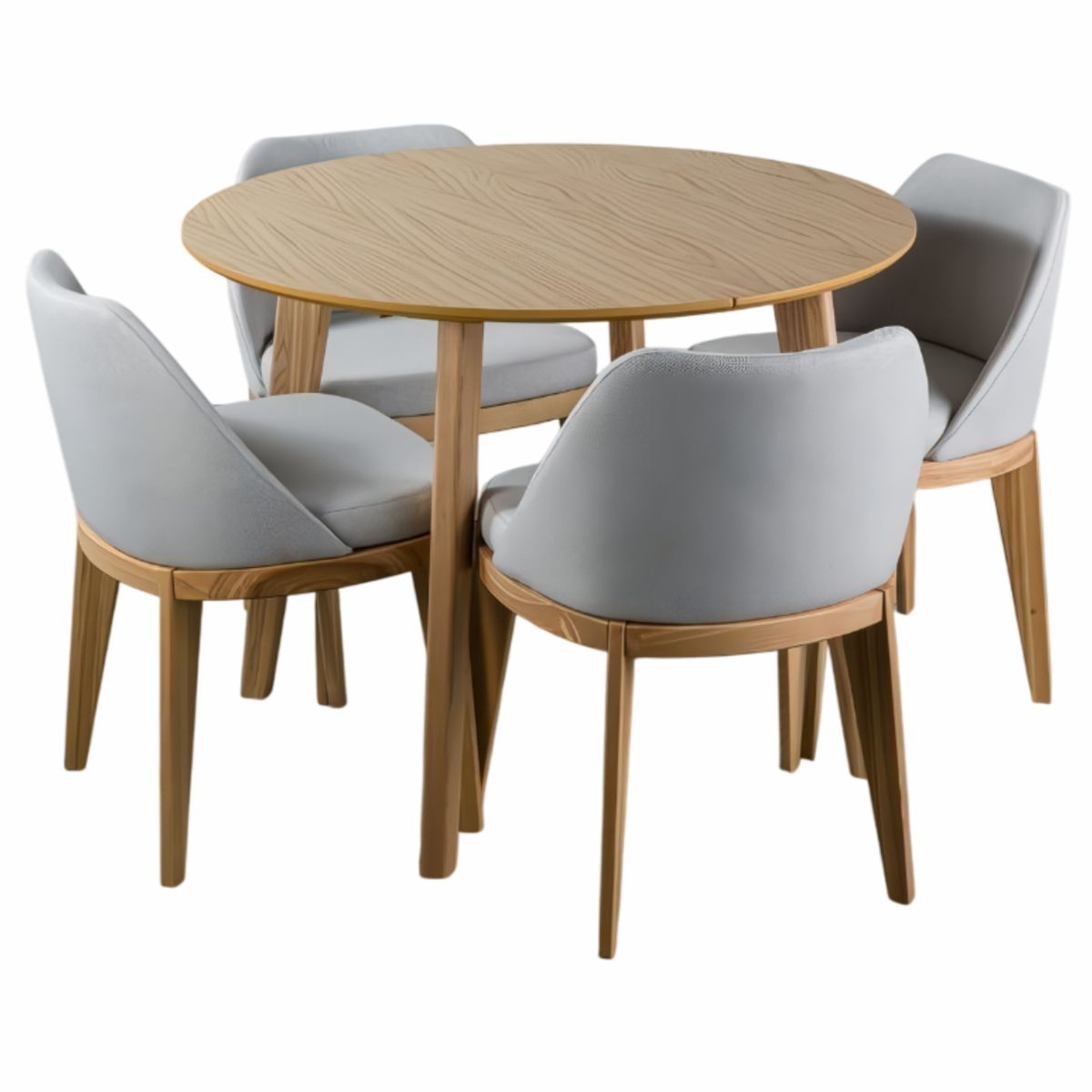 STIL NOVO - JUEGO DE COMEDOR 4 SILLAS SAMANTHA GRIS