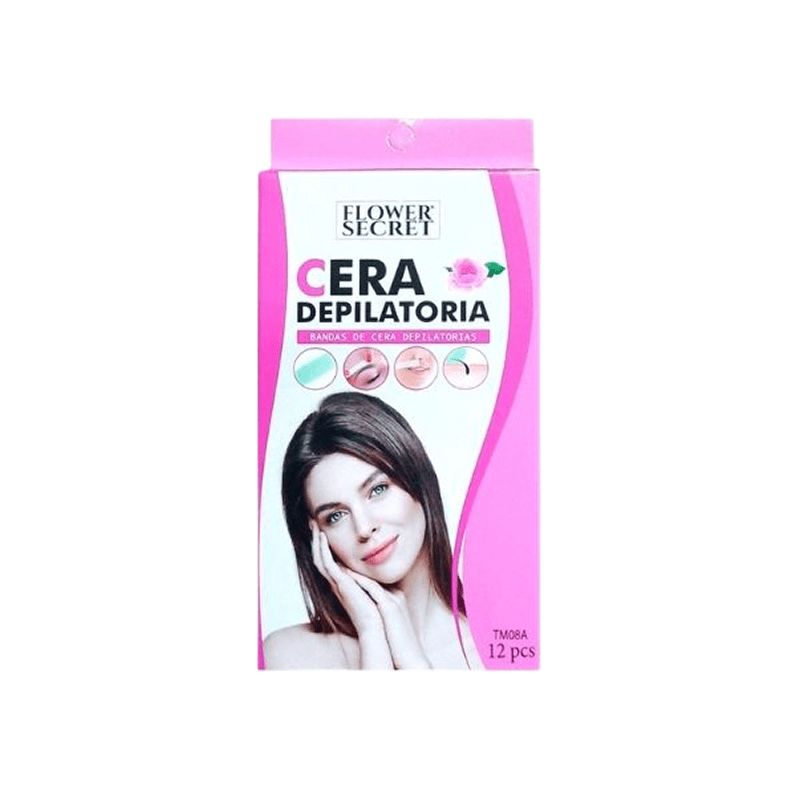 FLOWER SECRET - Bandas de cera depilatorias para el rostro Flower Secret