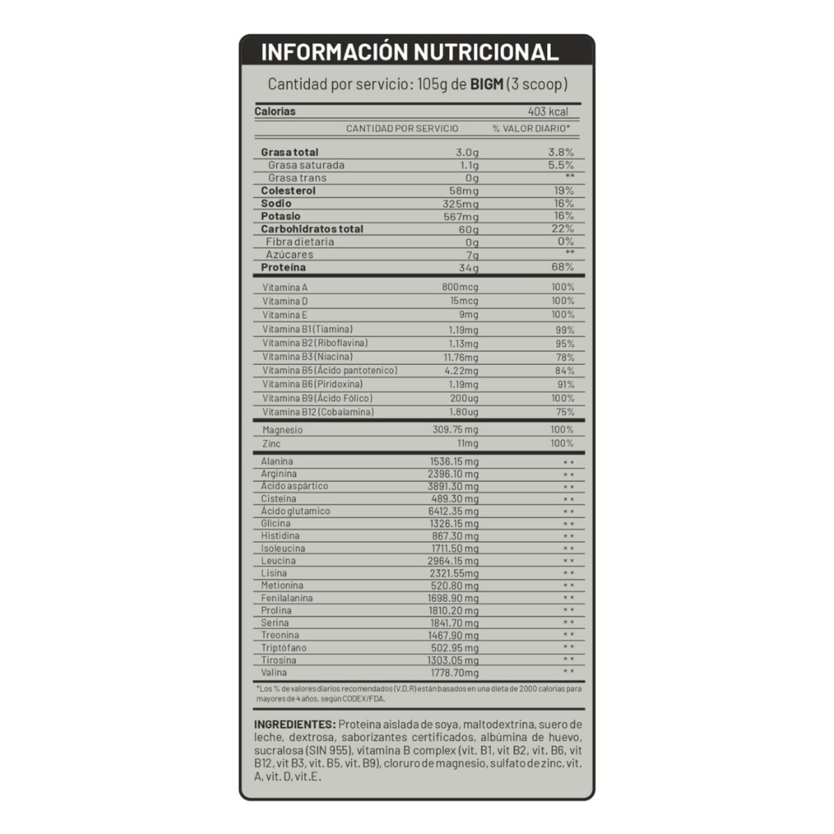 OPTIMUN NUTRITION - PACK PROTEÍNA BIGM 2KG COOKIES + CREATINA OPTIMUM NUTRITION MICRONIZADA 300G + STRAPS