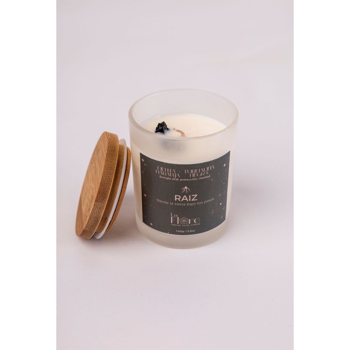 GENERICO - Vela de Soya Aromática " RAIZ" -  Menta Naranja de 160gr