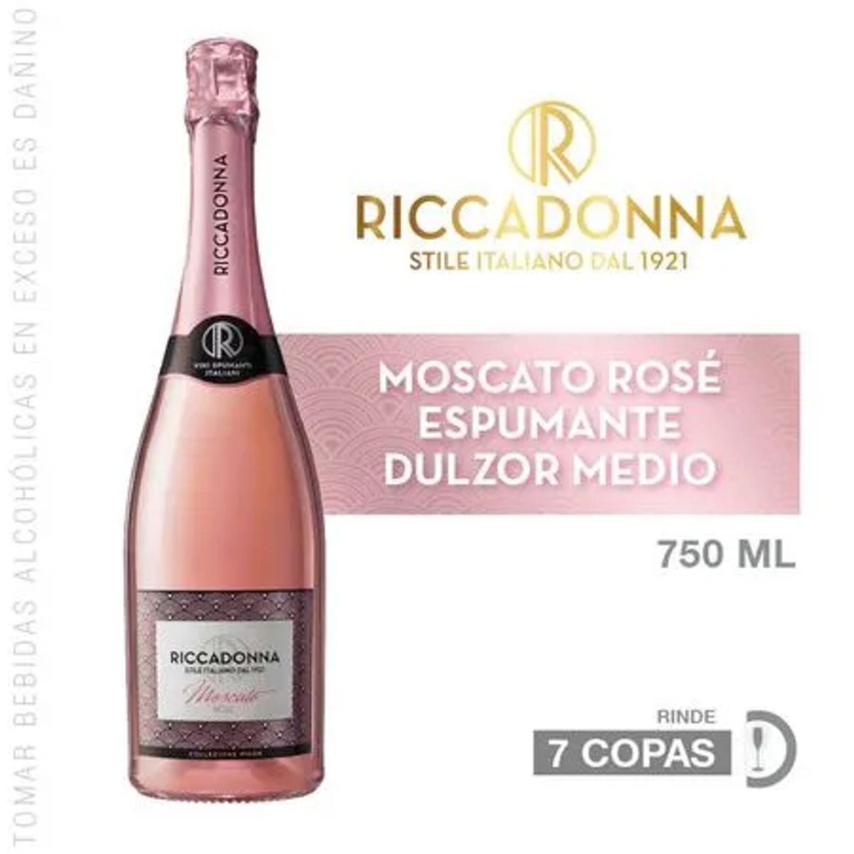RICCADONNA - Espumante Moscato Rose 750ml