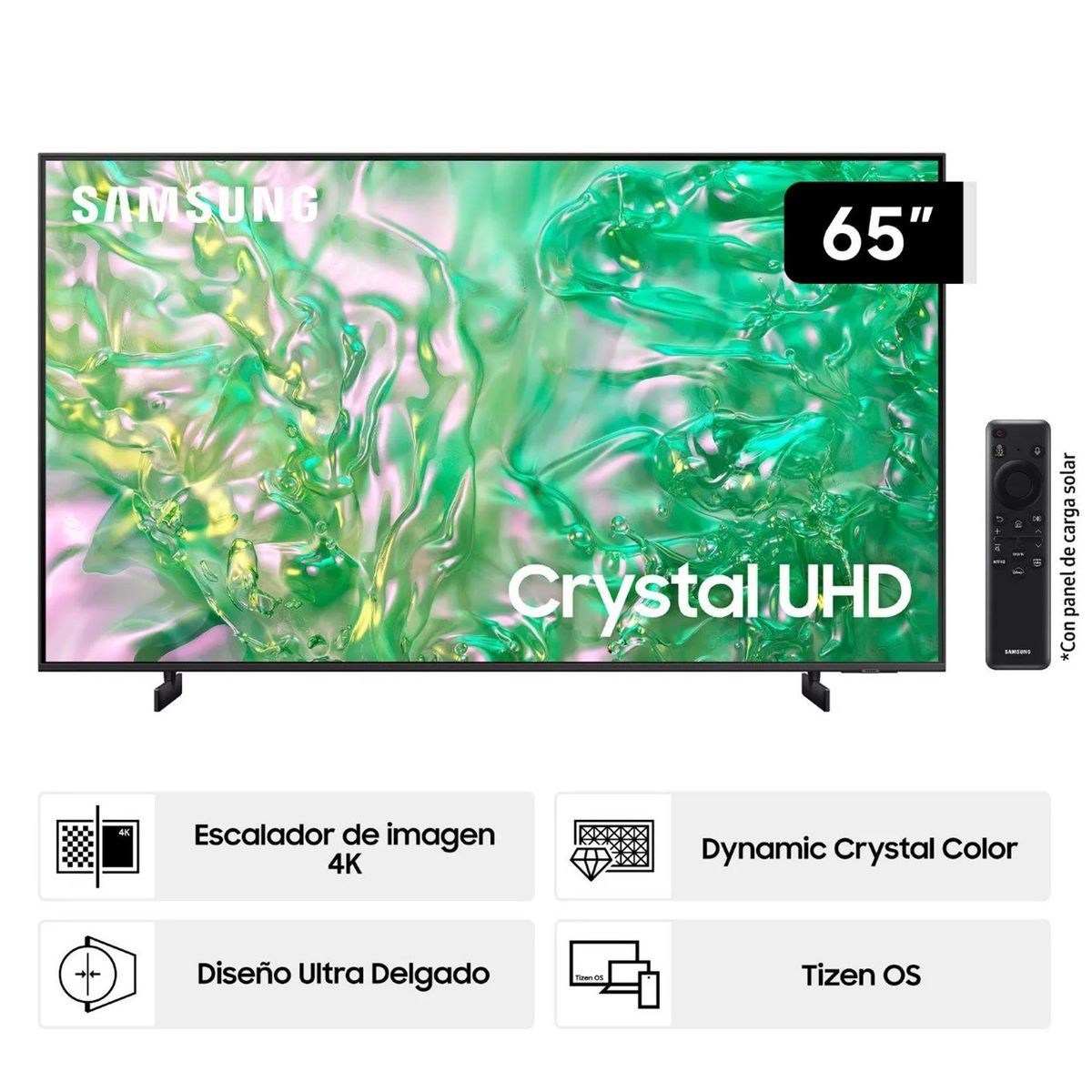 SAMSUNG - Televisor Samsung 65 Smart TV UHD 4K Tizen OS UN65DU8000GXPE