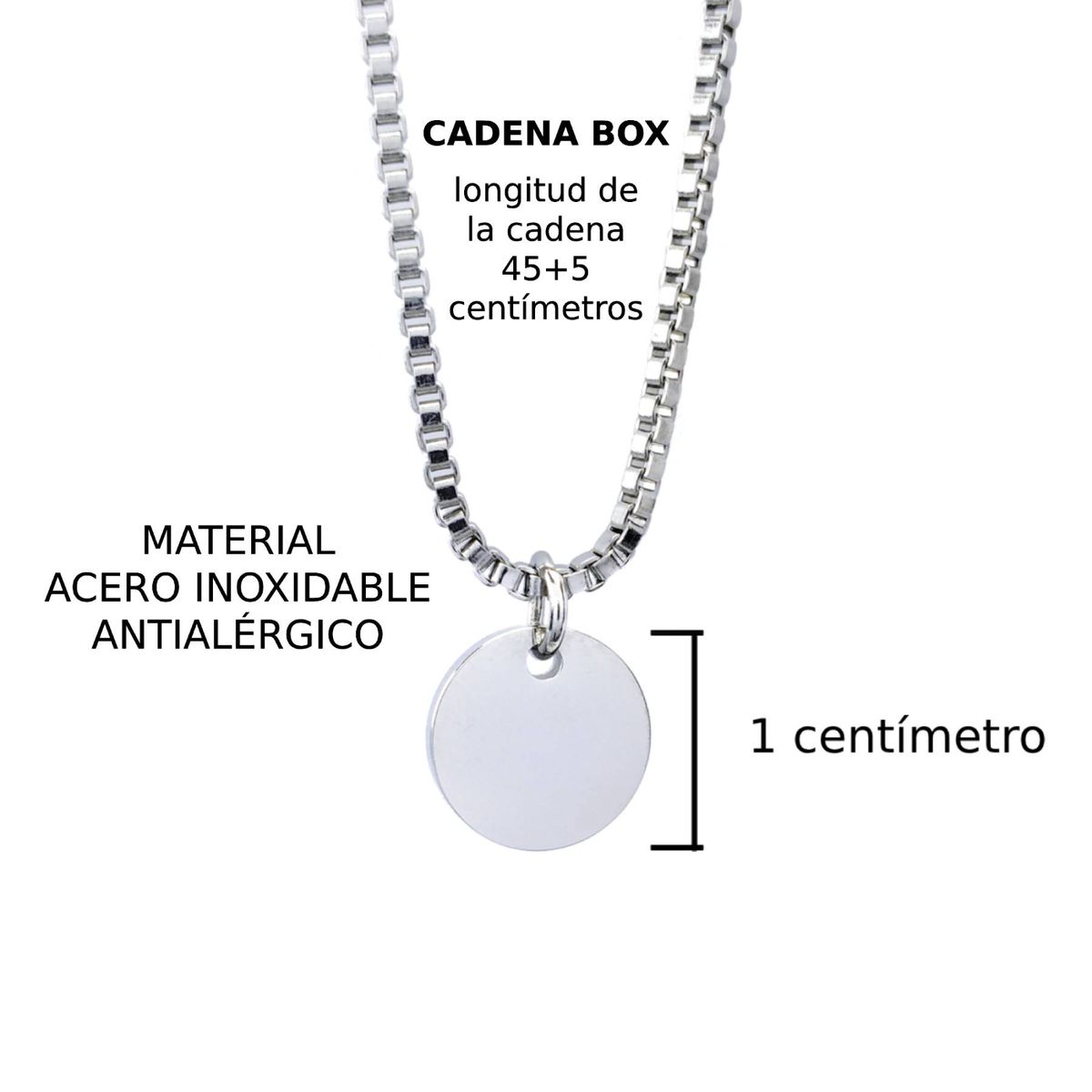 GENERICO - Collar Inicial Letra I acero inoxidable antialérgico