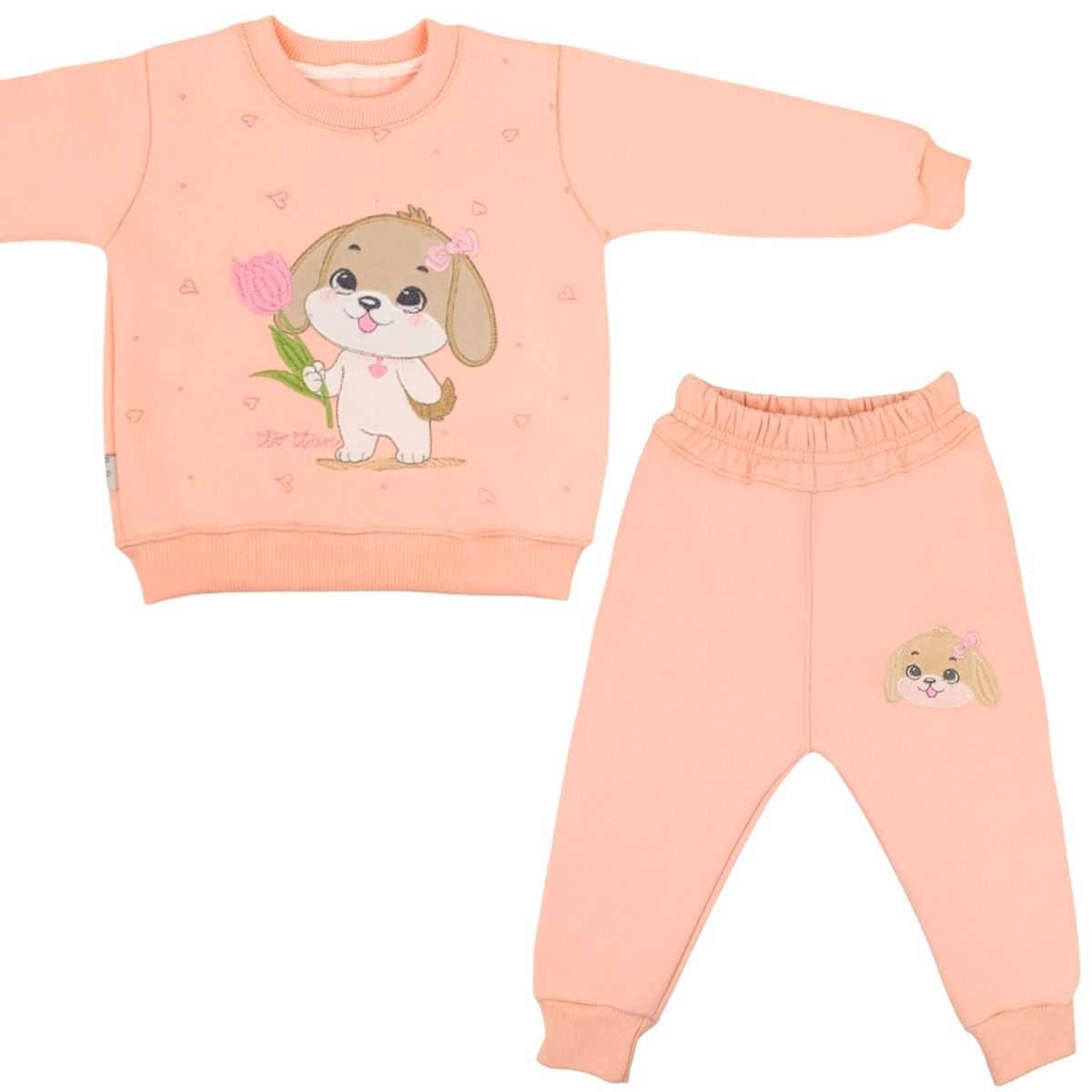 GENERICO - Conjunto Franela reactiva - 2 piezas - Perrita - Melon