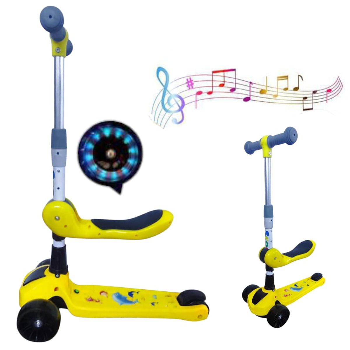 OEM - Scooter Monopatin Multifuncional Patineta Ruedas Luminosas