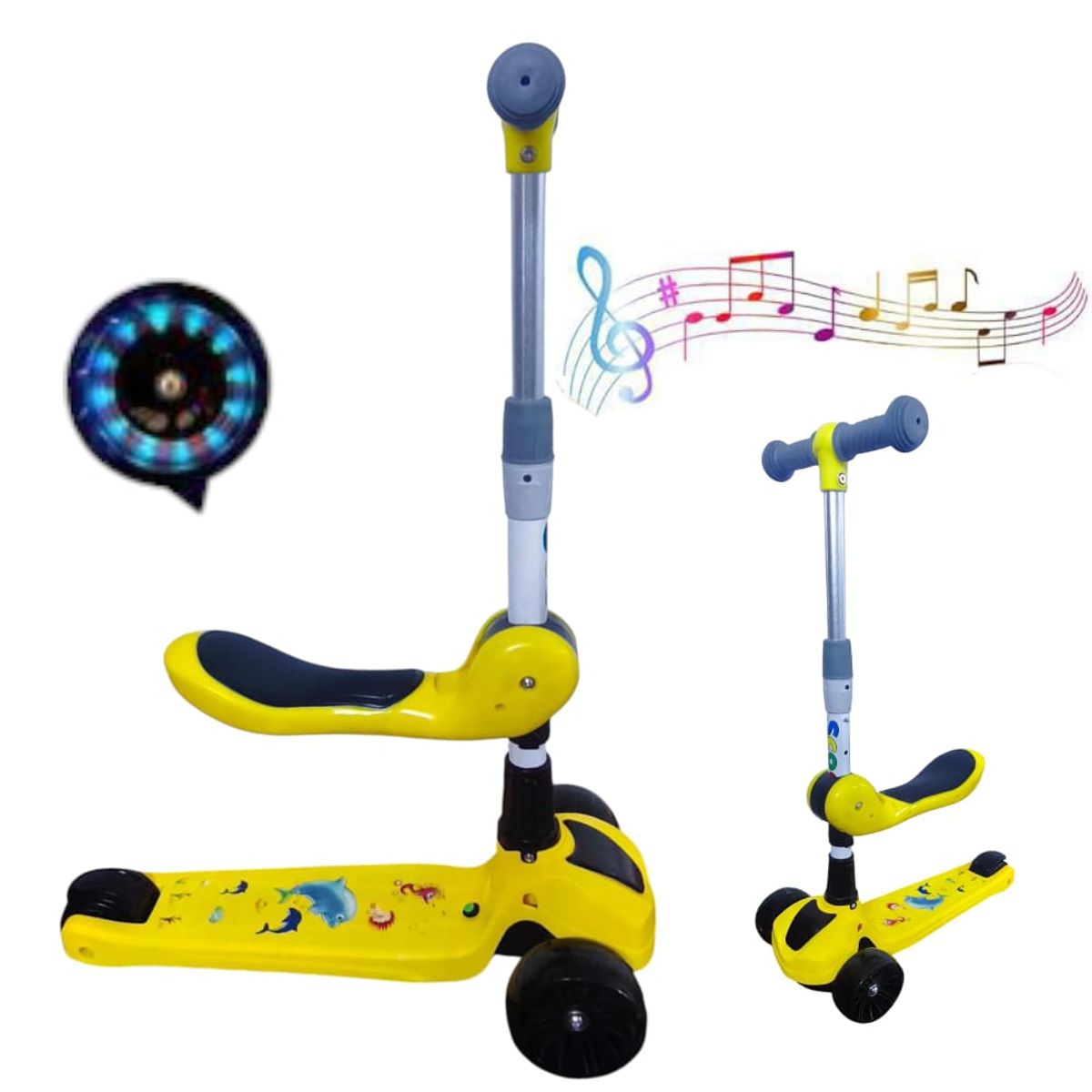 OEM - Scooter Monopatin Multifuncional Patineta Ruedas Luminosas