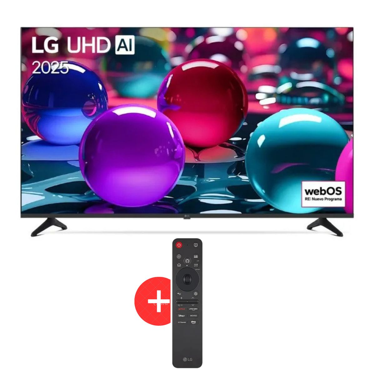 LG - Televisor LG 55 UHD 4K Thinq AI 55UA7300PSB 2025 + Control Magic MR25GA