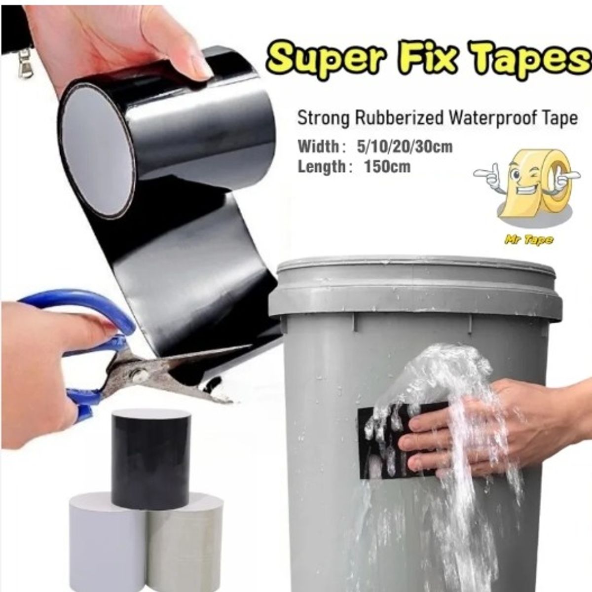 SM - CINTA IMPERMEABLE DE GOMA 5 METROS