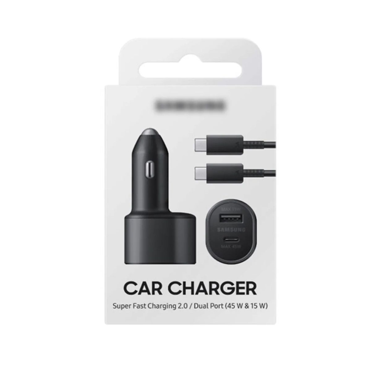 GENERICO - Cargador De Auto Para Samsung 45w Cable Tipo C A C