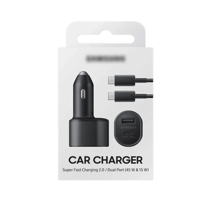GENERICO - Cargador De Auto Para Samsung 45w Cable Tipo C A C