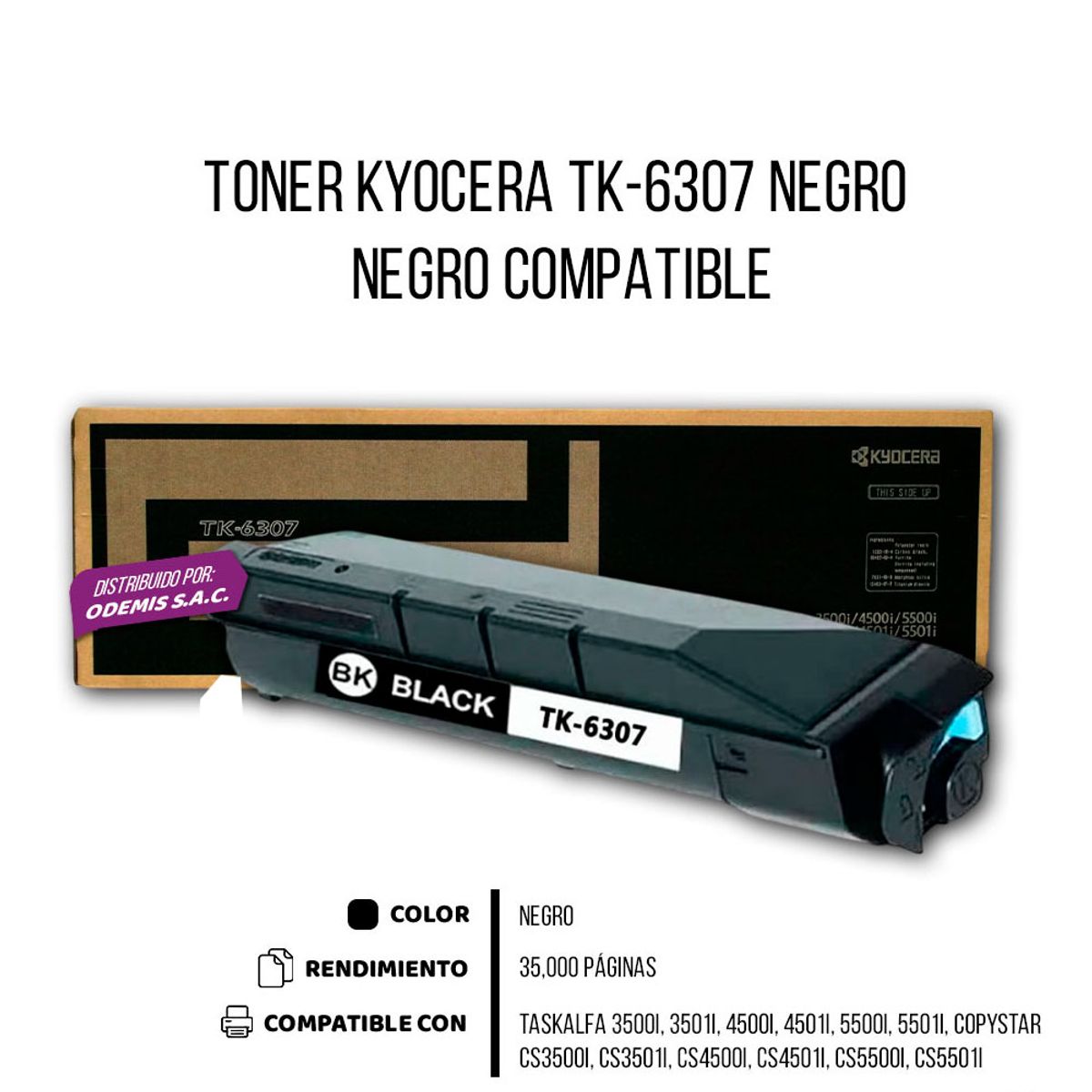 GENERICO - Toner Kyocera TK-6307 Negro 35.000 Pag 4500i Compatible