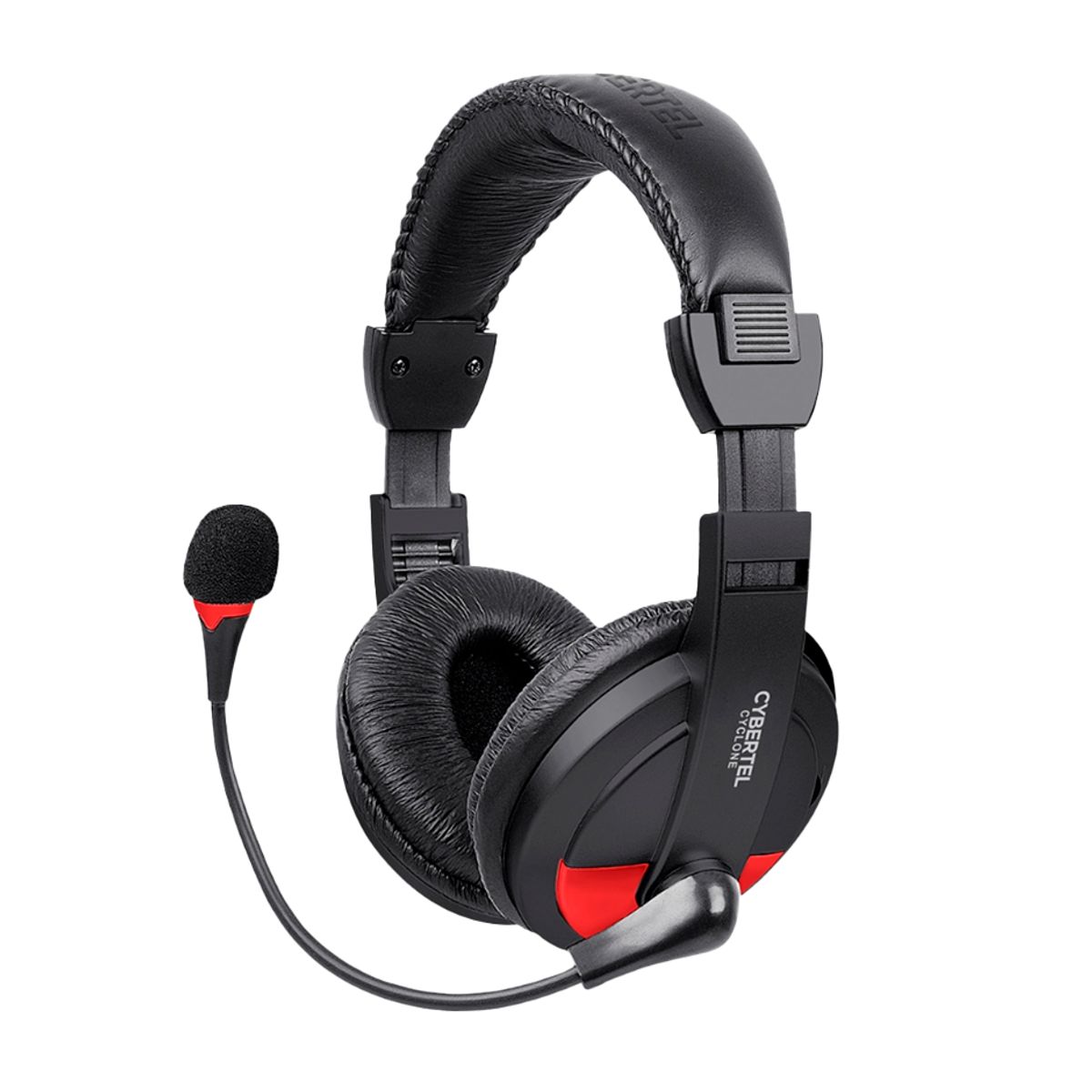 CYBERTEL - Audífono con Micrófono Gamer Rojo con negro H370B-U Cybertel