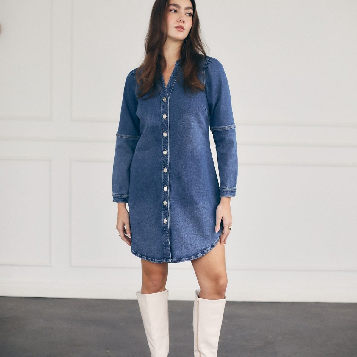 JHAN HIDS - Vestido Midi Denim Nasli