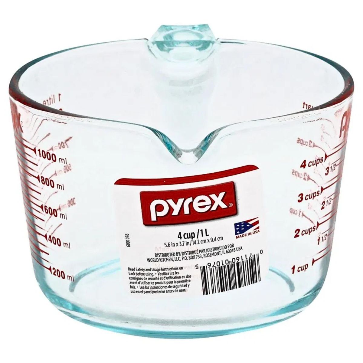 PYREX - Taza Medida 1 Lt (4 Tz) - Pyrex
