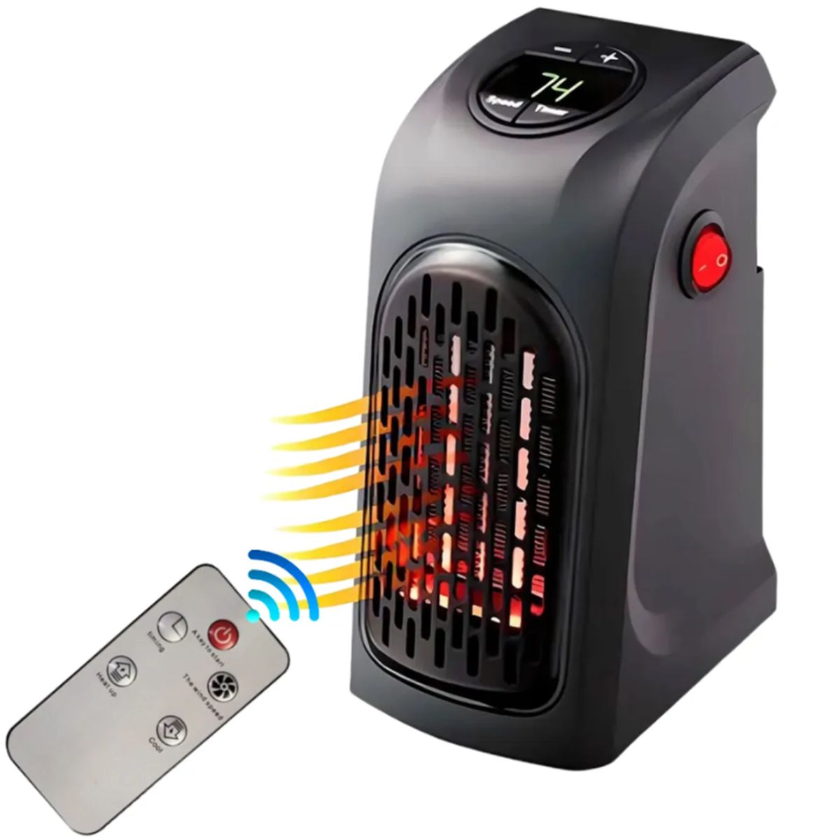 GENERICO - Calefactor Estufa Portátil 400W Control Remoto para Oficina Dormitorio