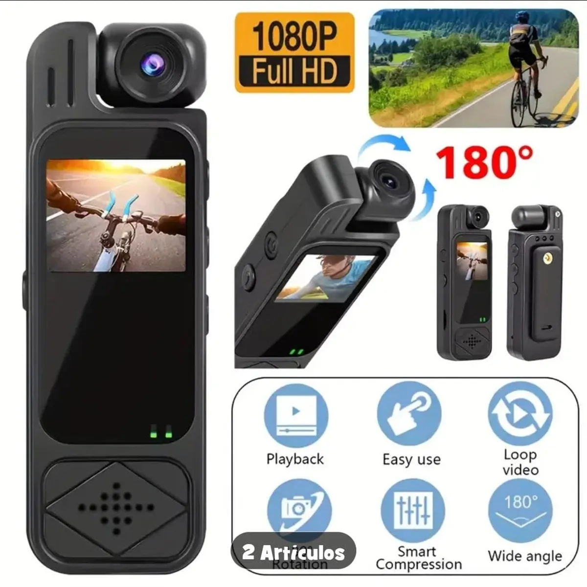 GENERICO - VIDEO CAMARA CORPORAL COLOR NEGRO