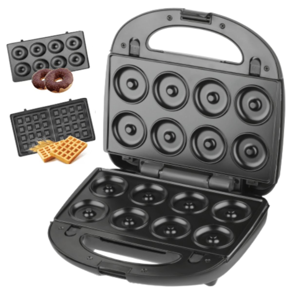 GENERICO - Maquina Para Hornear Donas Y Waffles 2 En 1 RAF 850watts