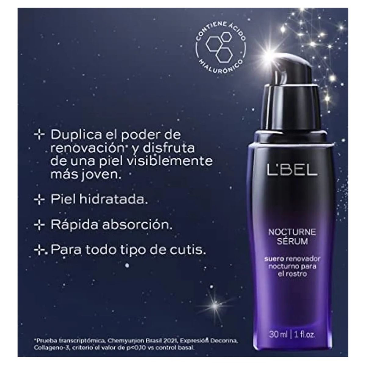 LBEL - Lbel Suero Renovador Nocturno+Acido Hialurónico Aplicación Noche 30ml