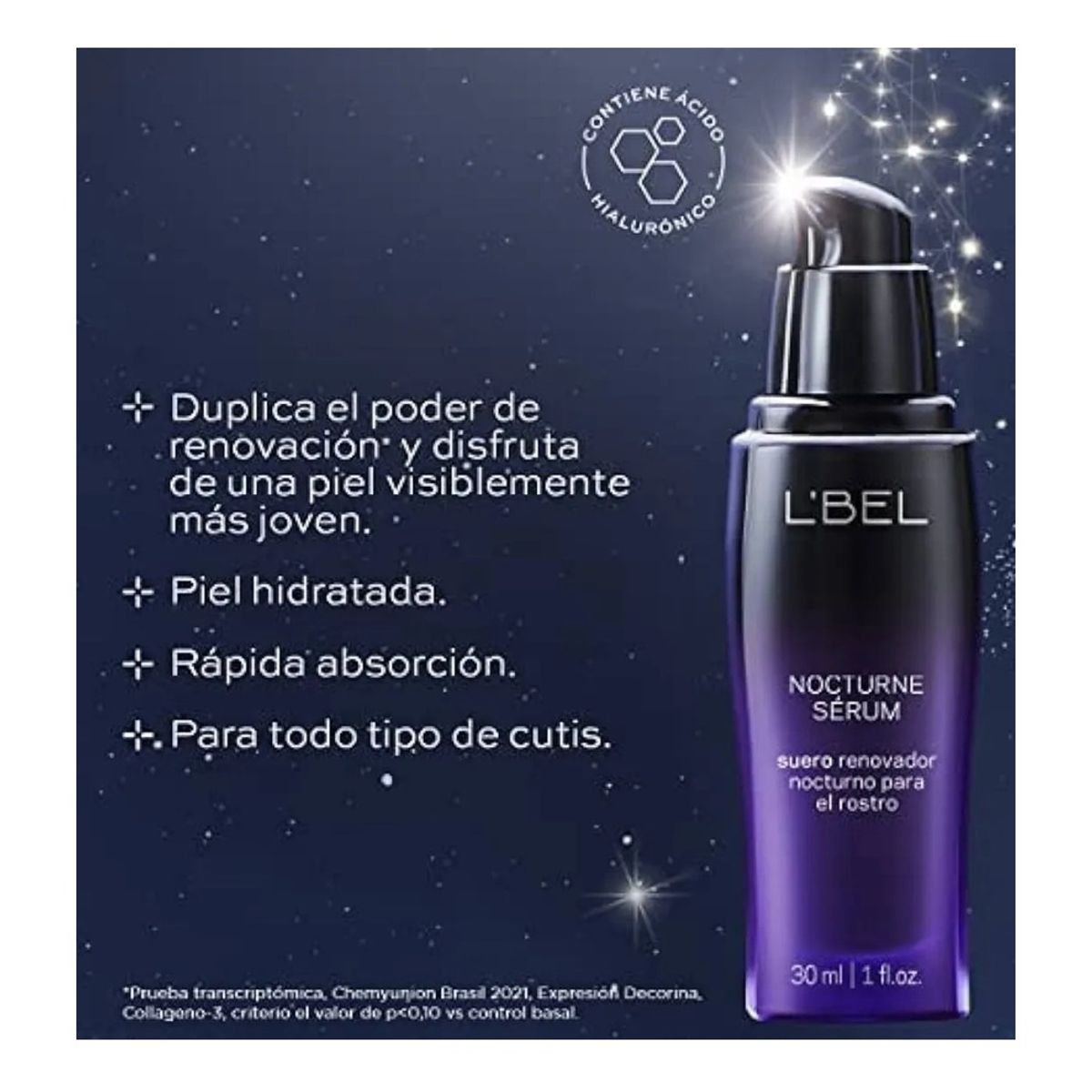 LBEL - Lbel Suero Renovador Nocturno+Acido Hialurónico Aplicación Noche 30ml