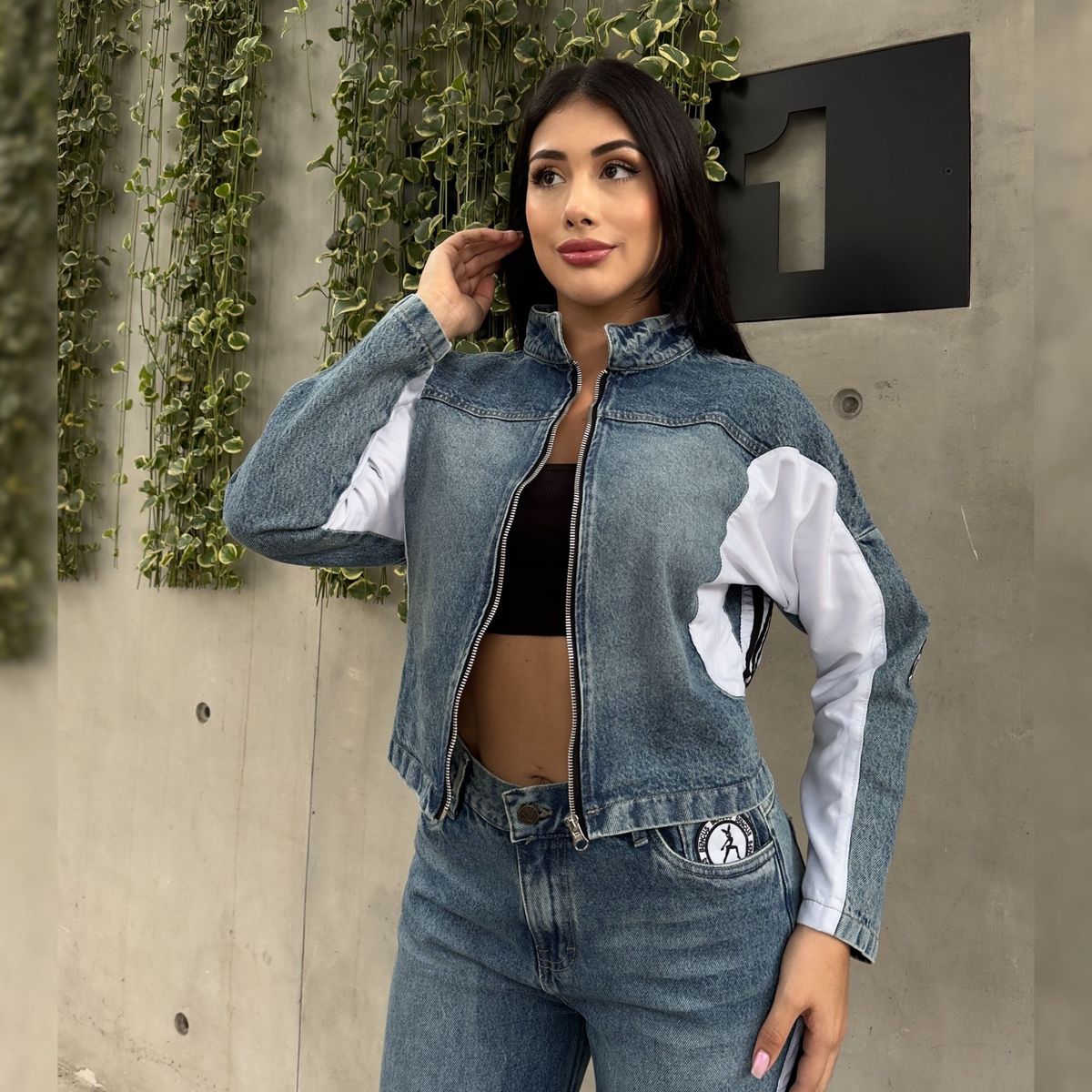 BENCUS JEANS - Casaca Jean Mujer Mangas Largas