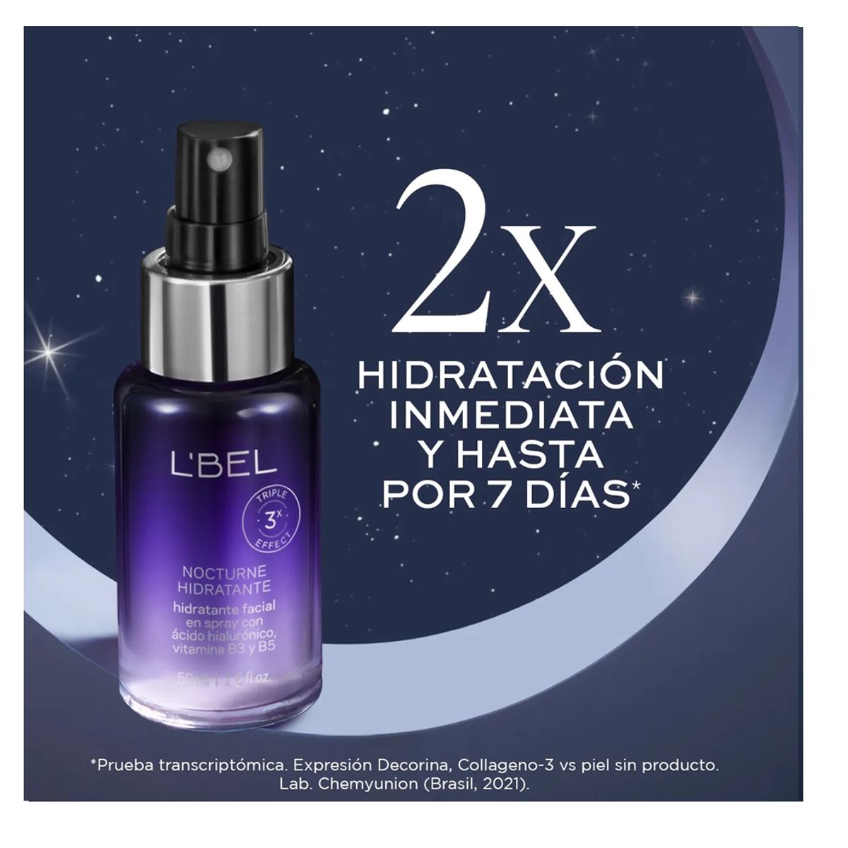 LBEL - Nocturne Hidratante Facial en spray 50 ml LBEL con Acido Hialuronico