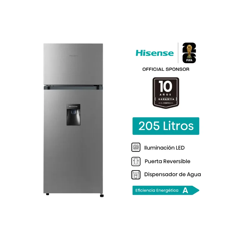 HISENSE - Refrigeradora Hisense  205L Top mount Frost RD267