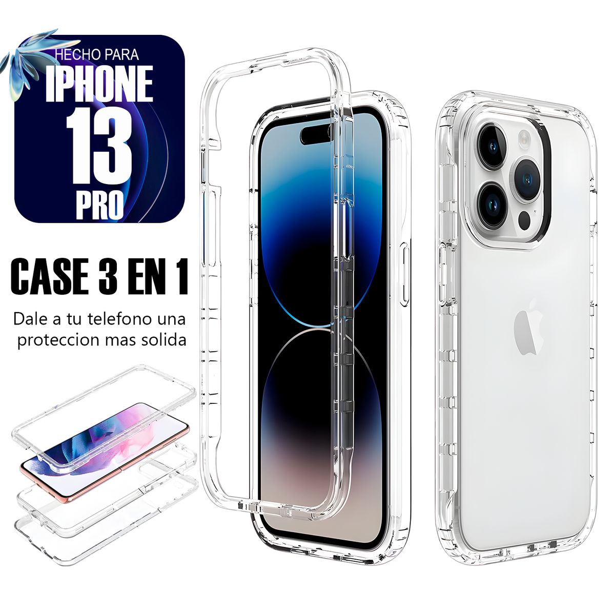 ASIA IMPORT - Case Triple es 3 en 1 Para Iphone 13 Pro