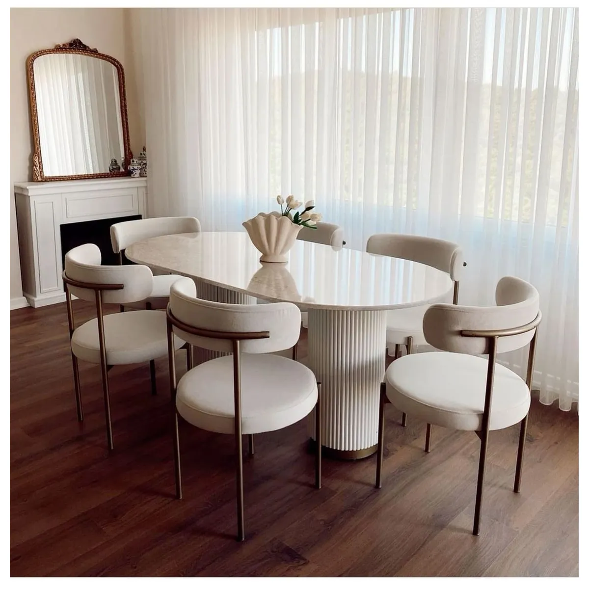 STIL NOVO - JUEGO DE COMEDOR 6 SILLAS VERA TAUPE