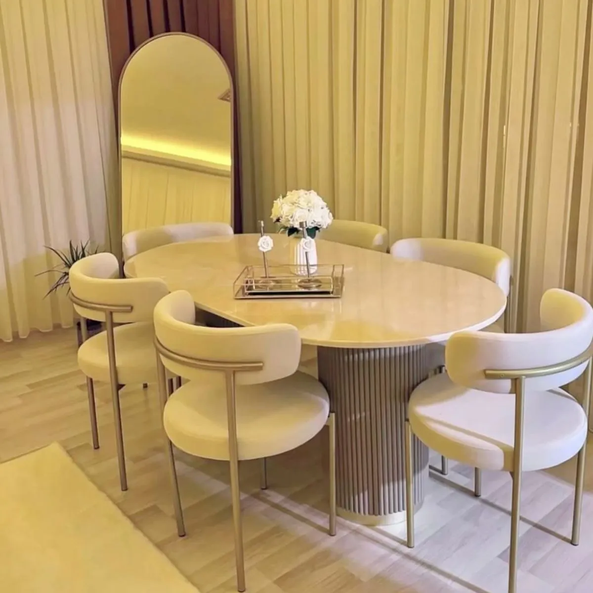 STIL NOVO - JUEGO DE COMEDOR 6 SILLAS VERA BEIGE